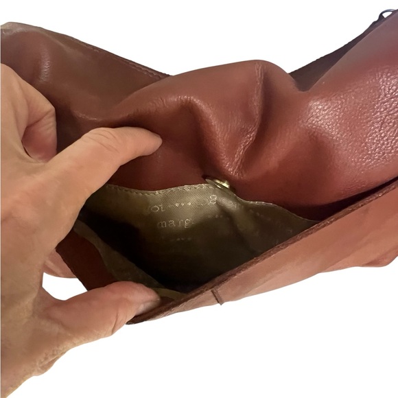 Margot Mickey double fold and zip shoulder bag in Brown Leather Crossbody Bag - Picture 7 of 8